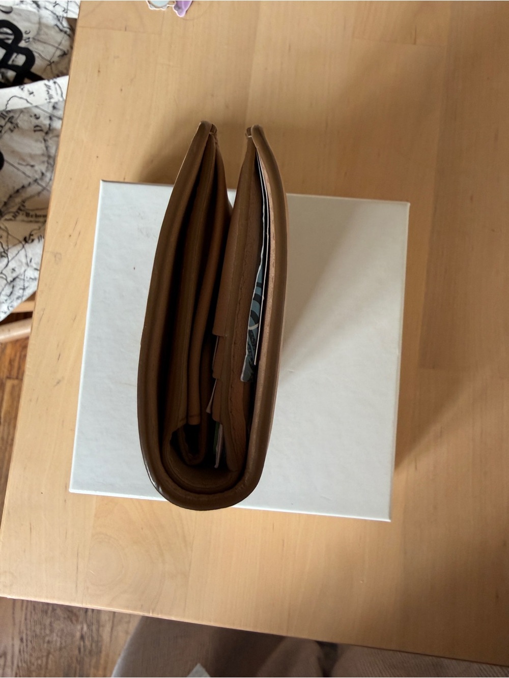 Maison Margiela Tan Leather Compact Wallet - Minimal Stitch Accent - Picture 3 of 7